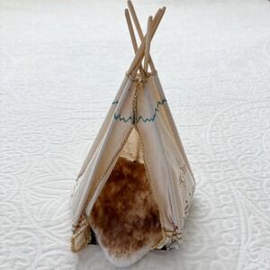 RETIRED Maileg Little Feather's Tent Tipi with Faux Fur Blanket